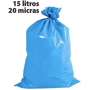 Saco para Lixo 015L Azul 20 Micras
