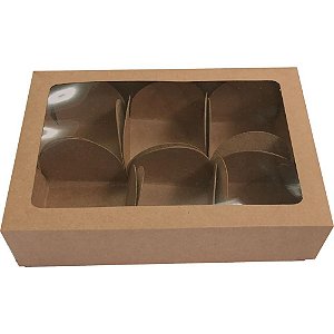 Embalagem para Doces KRAFT 13X9,2X3 6 UN