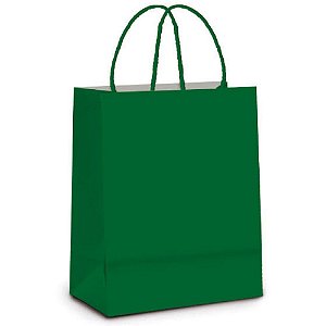 Sacola para Presente Verde P 21,5X15X8CM.