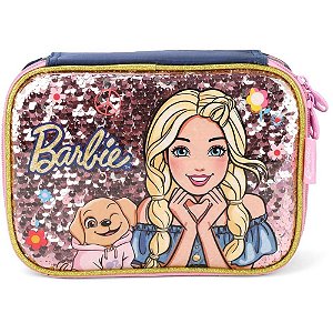 Estojo Tecido BOX Barbie G 1ZIPER Azul