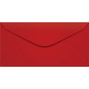 Envelope Oficio Colorido 114X229 Vermelho