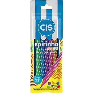 Caneta Esferografica CIS Spirinho SCENTS 0,7MM 5COR