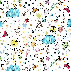 Papel Presente Bobina Couche 40CM. MOD.154 Riscos e Rabisco