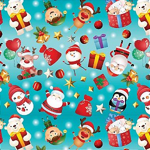 Papel Presente Bobina Couche 60CM. MOD.261 Natal Noel Prese