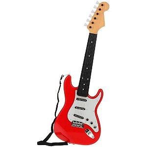 Instrumento Musical do RE MI FUN Guitarra Vermelha