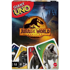 Jogo de Cartas UNO Gigante Jurassic WORLD 3