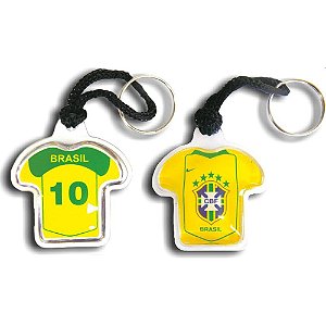 Chaveiro do Brasil Camisa Curto C/GEL Sortido - Enjeplastic PCTE C/12