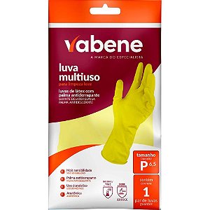 Luva Latex Multiuso Leve P Amarela