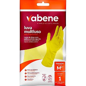 Luva Latex Multiuso Leve M Amarela