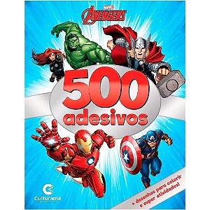 Livro Infantil Colorir Vingadores 500 Adesivos 44PGS