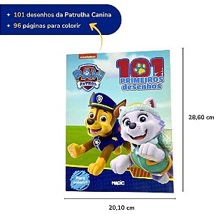 Livro Infantil Colorir Patrulha Canina 101 Desenhos