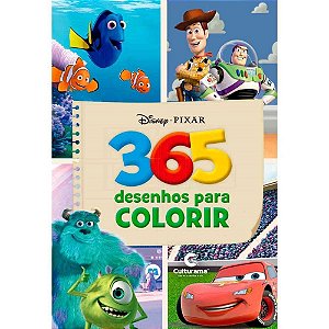 Livro Infantil Colorir Disney Pixar 365 Desenhos P/CO