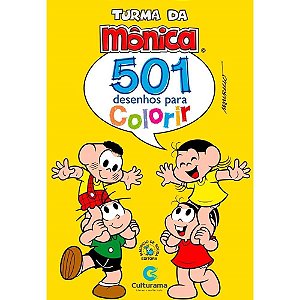 Livro Infantil Colorir Turma da Monica 501 Desenhos