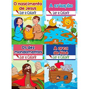 Livro Infantil Colorir Historias Biblicas LER e Color