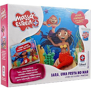 Livro Brinquedo Ilustrado Iara UMA Festa NO MAR C/MASSA