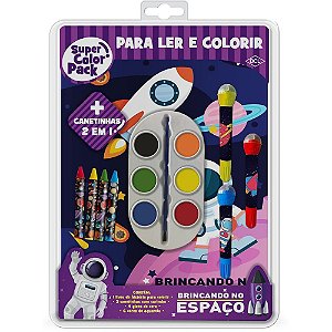 Livro Infantil Colorir Espaco Super Color PACK