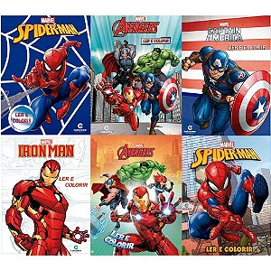 Livro Infantil Colorir Marvel LER e Colorir 8PGS (S)