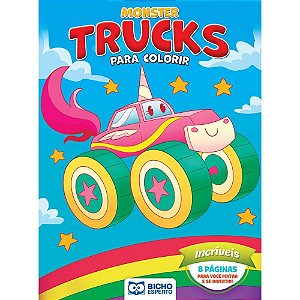 Livro Infantil Colorir Monster TRUCK 4 Titulos