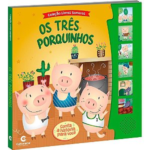 Livro Sonoro TRES Porquinhos 19,5X19 12P 5S