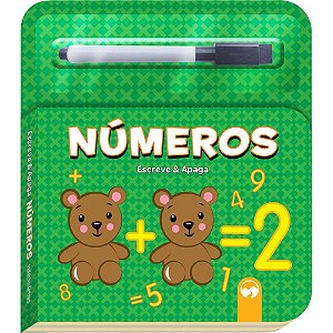Livro Infantil Colorir ESCREVE e APAGA Numeros