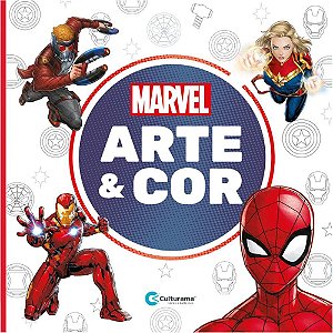 Livro Infantil Colorir Marvel ARTE e COR 27X27 36PGS
