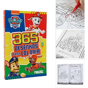 Livro Infantil Colorir 365 Desenhos Patrulha Canina