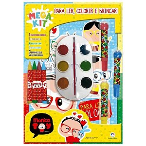 Livro Infantil Colorir Turma da Monica Mega KIT LER e