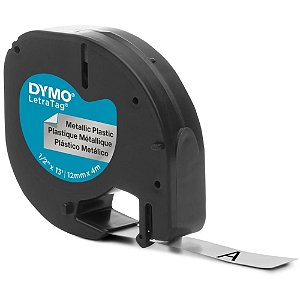 Fita para Rotulador Eletronico 12MMX4MTS Metalizado PTO/PRAT
