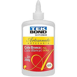 Cola para Artesanato Branca PVA EXTRA 250G.