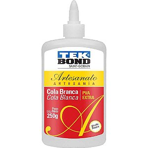 Cola para Artesanato Branca PVA EXTRA 250G.