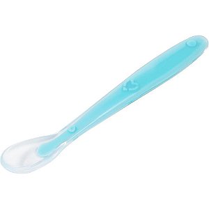 Kit Alimentacao Colher Silicone BABY Azul