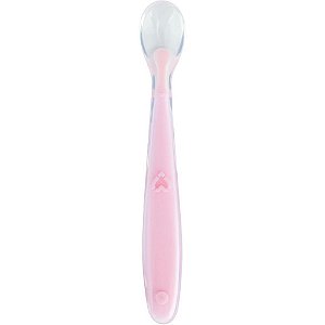 Kit Alimentacao Colher Silicone BABY Rosa