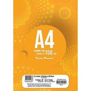 Bloco Tecnico sem Margem Desenho A4 ART PB 20F.BR 150G