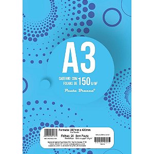 Bloco Tecnico sem Margem Desenho A3 ART PB 20F.BR 150G