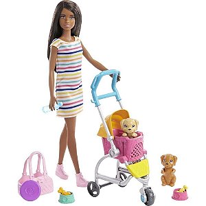Barbie Family Barbie CJ Passeio de Cachorro
