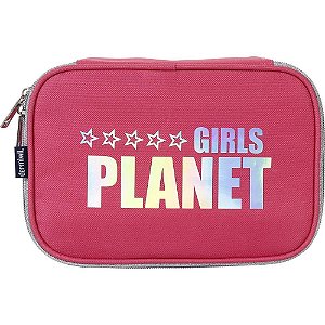 Estojo Tecido BOX Planet GIRLS Logo Hologr.