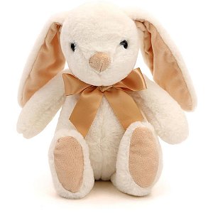 Coelhos de Pascoa Pelucia C/ORELHA GRANDE/LACO 15CM ALT Cores Variadas