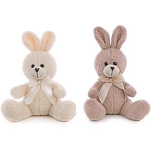 Coelhos de Pascoa Pelucia DECOR.BCO/MRR 20CM(S)