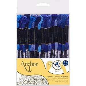 Linha Bordar ANCHOR 16 Meadas T. AZ (S)