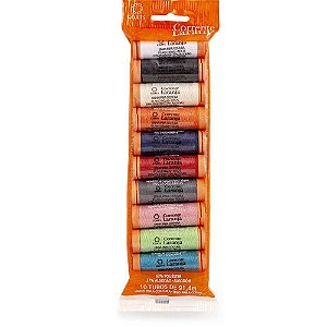 Linha Corrente Laranja 10 Cores C/100 Jardas CD