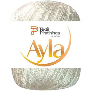 Linha para Croche 100G AYLA Branco Brilho 130M