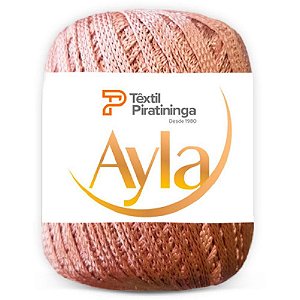 Linha para Croche 100G AYLA Rose Brilho 130M