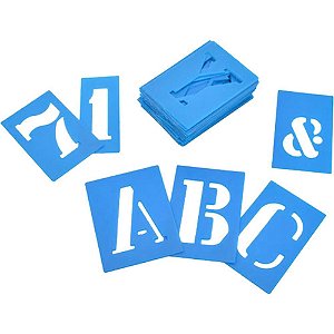 Letra Vazada LETRAS/NUMEROS 55MM Azul