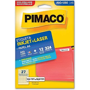 Etiqueta A5 A5Q-1250 12 FLS 12,0 X 50,0 MM