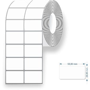 Etiqueta Adesiva Couche 50X25MMX42M 2COL/3000ET