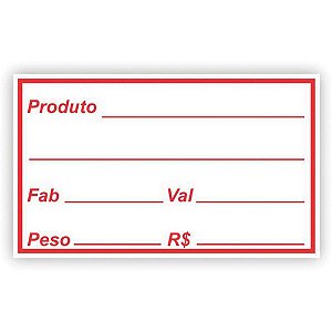 Etiqueta Adesiva VALIDADE/FABRICACAO C/100 ETIQ