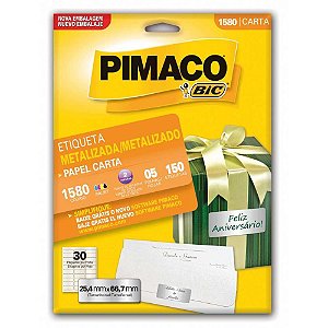 Etiqueta Carta 1580 MET 05 FLS 25,4 X 66,7 MM