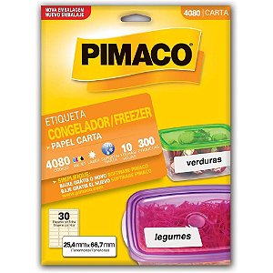 Etiqueta Carta 4080 CONG 10 FLS 25,4X66,7 MM