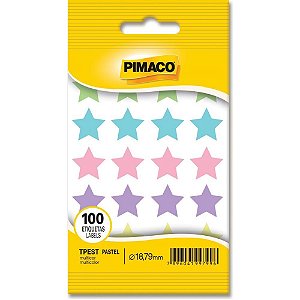 Etiqueta Lisa com Formas Estrela TP-18 Pastel SORT.