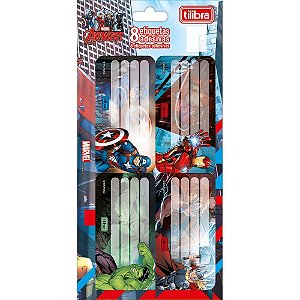 Etiqueta Escolar Decorada Avengers C/8ETIQ. 100X208MM